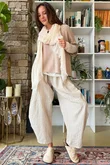 Essential Cashmere Blend Sheer Layering Top Ecru - **